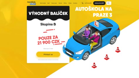 Náhled webu: Autoškola Žižkov